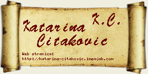 Katarina Čitaković vizit kartica